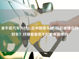 金牛座汽车为什么在中国卖不好_三款被埋没的好车？仔细看看卖不好是有道理的