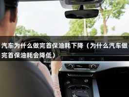 汽车为什么做完首保油耗下降（为什么汽车做完首保油耗会降低）