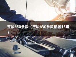 宝骏630参数（宝骏630参数配置13年）