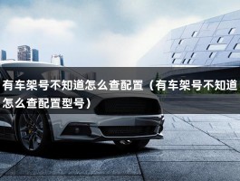 有车架号不知道怎么查配置（有车架号不知道怎么查配置型号）