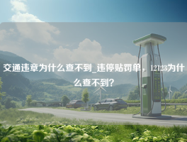 交通违章为什么查不到_违停贴罚单，12123为什么查不到？