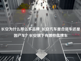 长安为什么那么多品牌_长安汽车是合资车还是国产车？长安旗下有哪些品牌车