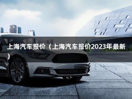 上海汽车报价（上海汽车报价2023年最新）