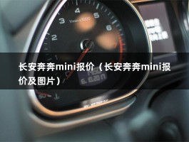 长安奔奔mini报价（长安奔奔mini报价及图片）