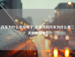 汽车为什么会没电了_正常开的汽车为什么第二天突然没电？