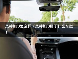 风神h30怎么样（风神h30属于什么车型）