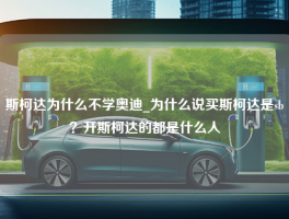 斯柯达为什么不学奥迪_为什么说买斯柯达是sb？开斯柯达的都是什么人