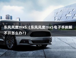 东风风度mx5（东风风度mx5电子手刹解不开怎么办?）