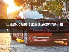 比亚迪g6报价（比亚迪g62017款价格）