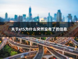 关于xt5为什么突然没有了的信息