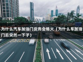 为什么汽车加油门反而会熄火（为什么车加油门后突然一下子）