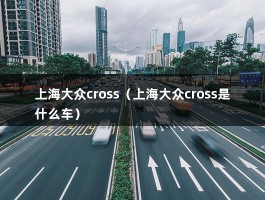 上海大众cross（上海大众cross是什么车）