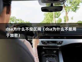 dsa为什么不报区间（dsa为什么不能用于加密）