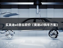 买奥迪a3怎么砍价（奥迪a3购车方案）