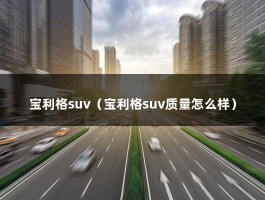 宝利格suv（宝利格suv质量怎么样）