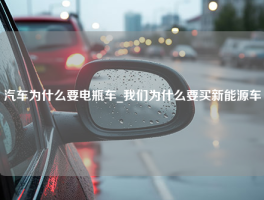 汽车为什么要电瓶车_我们为什么要买新能源车