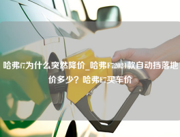 哈弗f7为什么突然降价_哈弗F72021款自动挡落地价多少？哈弗F7买车价