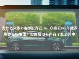 为什么众泰4S店都没有云100s_众泰云100s车载多煤体在恢复出厂设置后没有声音了怎么回事