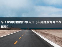 车子牌照后面的灯怎么开（车尾牌照灯开关在哪里）