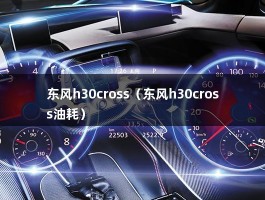 东风h30cross（东风h30cross油耗）