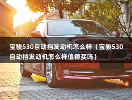 宝骏530自动挡发动机怎么样（宝骏530自动挡发动机怎么样值得买吗）