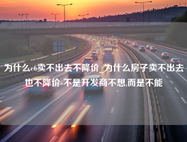 为什么c6卖不出去不降价_为什么房子卖不出去也不降价-不是开发商不想,而是不能