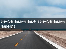 为什么柴油车比汽油车少（为什么柴油车比汽油车少呢）