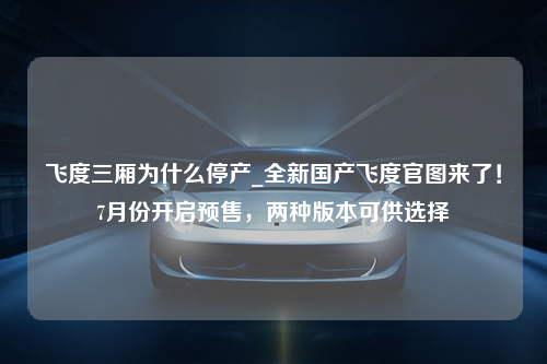 飞度三厢为什么停产_全新国产飞度官图来了！7月份开启预售，两种版本可供选择