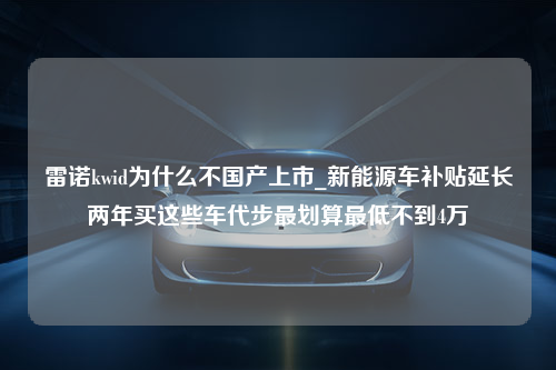 雷诺kwid为什么不国产上市_新能源车补贴延长两年买这些车代步最划算最低不到4万